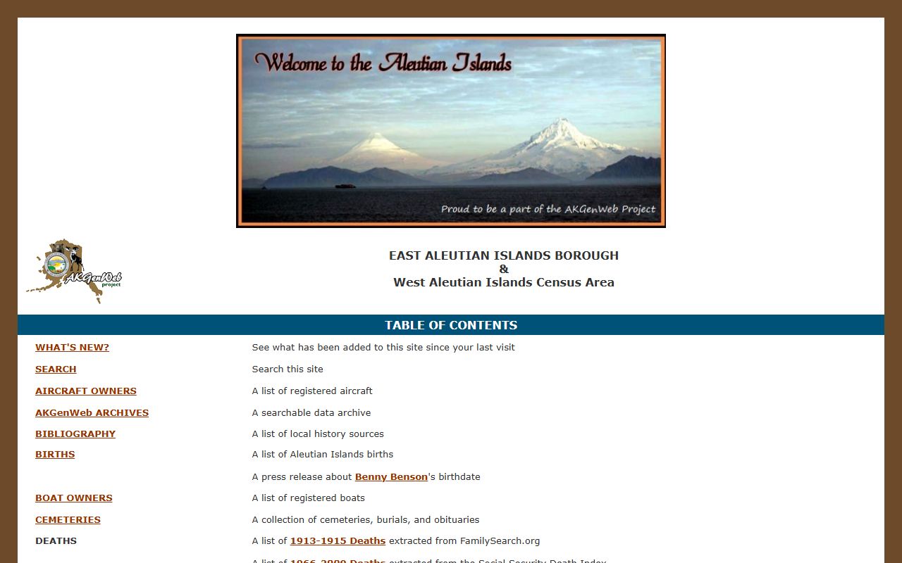 Aleutians West Census Area Court Records
