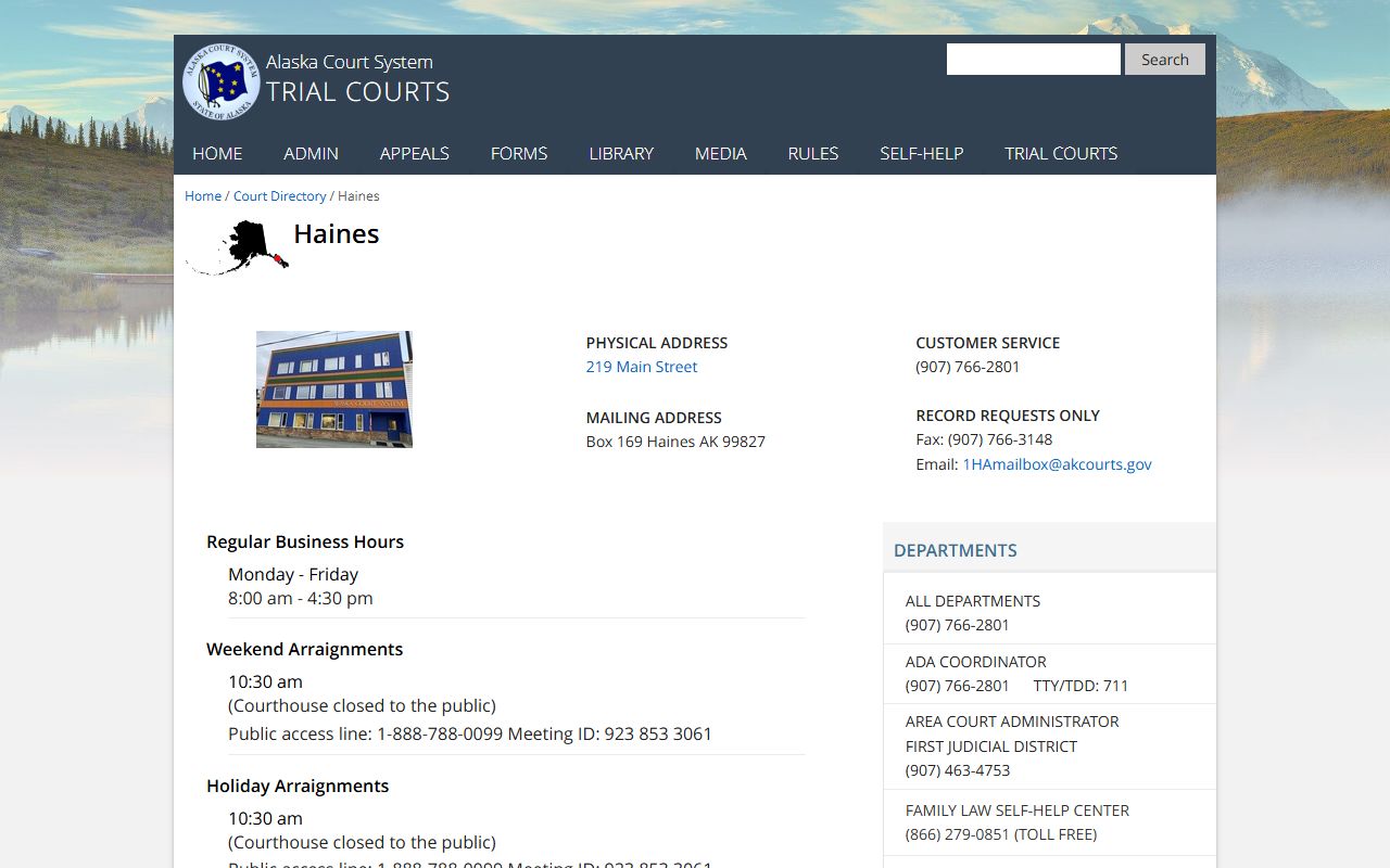Haines Borough Court Directory