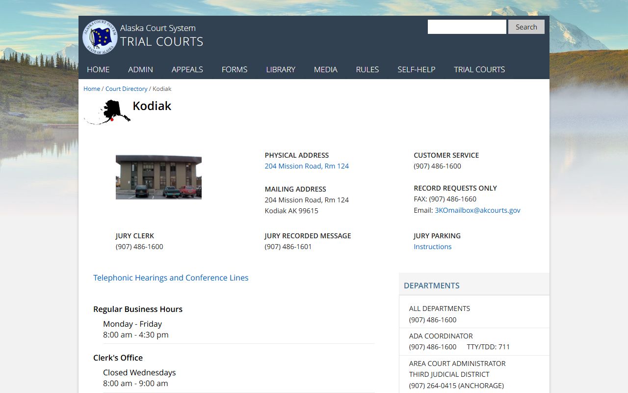 Kodiak Island Borough Court Records