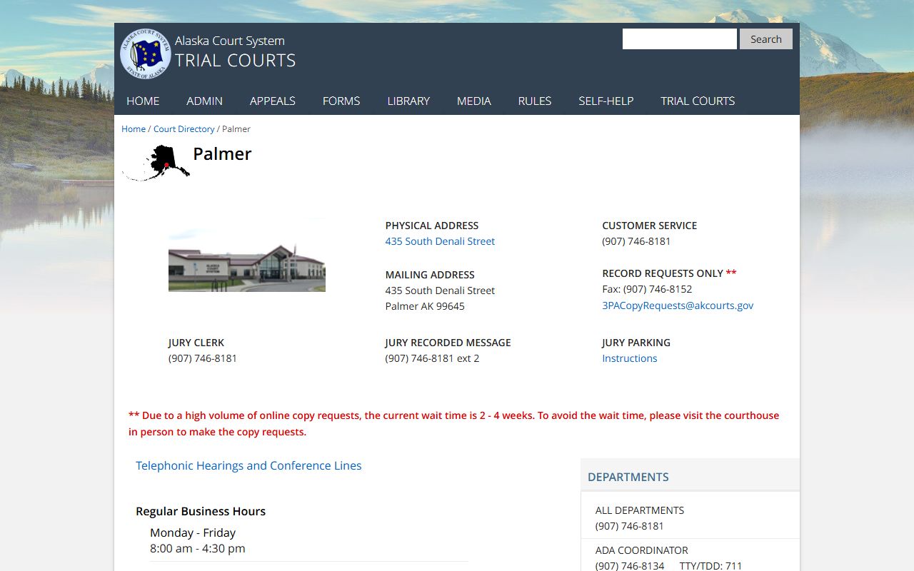 Palmer Court Directory